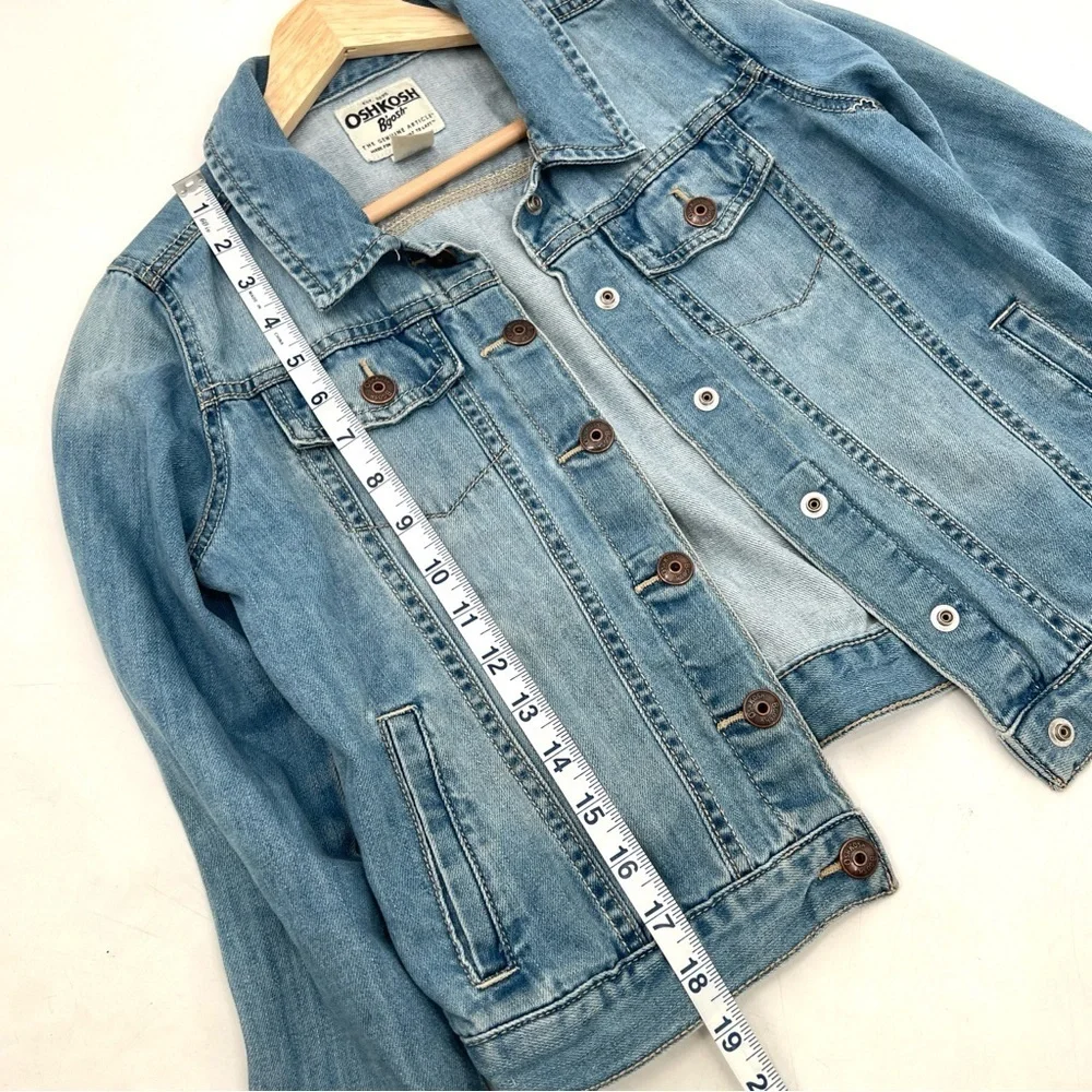 OSH KOSH B'GOSH Kid's Blue Denim Jean Jacket Size 10-12